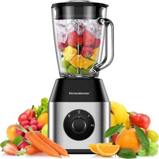 KitchenMonster® - Blender Pro 1200 Watt - Smoothie Maker 1,5 Liter mit 3 Positionen