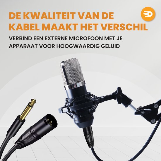 Drivv. Premium XLR-Kabel - XLR-Stecker auf 6,35 mm Klinkenstecker - Stereoklinke - 2 Meter