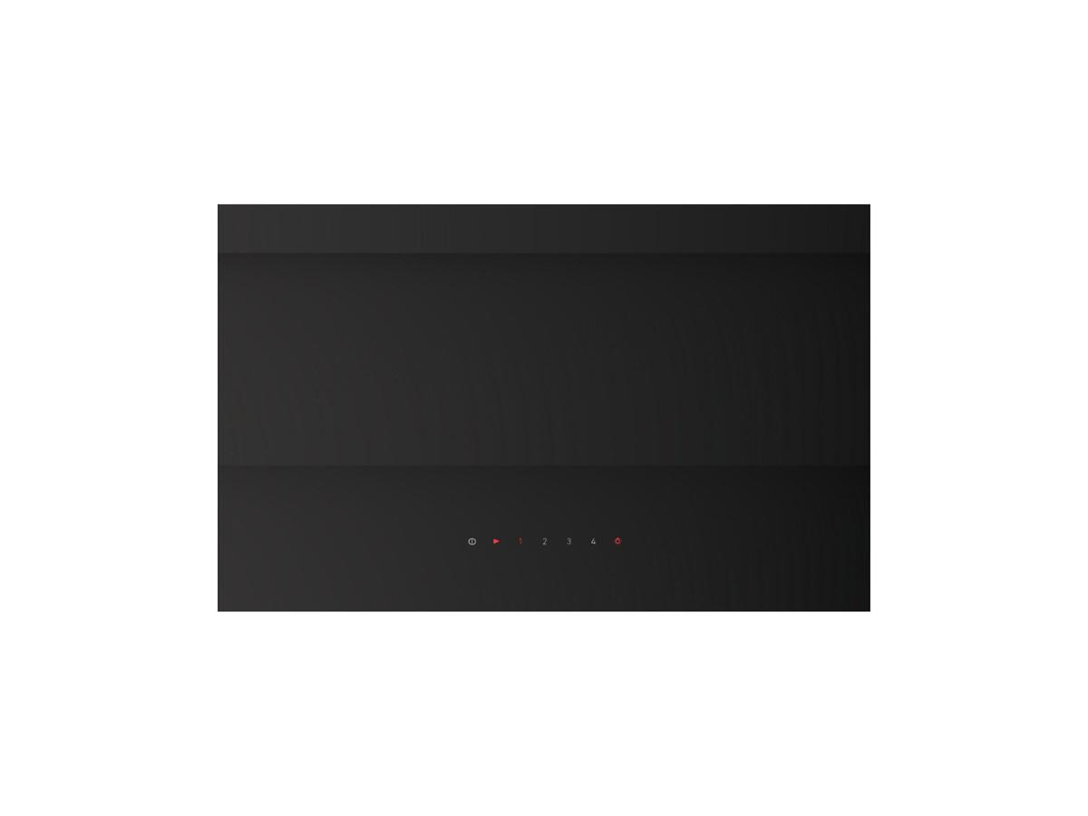 Wiggo Schräge Dunstabzugshaube – Triple Glas ECO-Modell – 90 cm – Schwarz