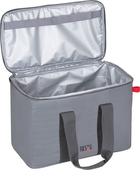 Resto Polis Kühltasche - 23L - Wasserfest - Auslaufsicheres Innenfutter - Trageriemen - Picknick & Reisen - Grau