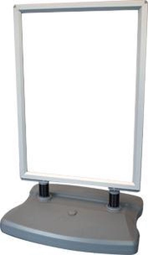 Budget-Straßenschild mit Wasserfuß, A1, spritzwassergeschützt, doppelseitiges Werbeschild