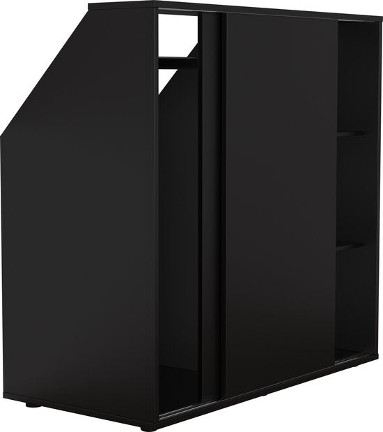 Kleiderschrank schräge Wand Dachgeschoss Schlafzimmer Schiebetüren - Hängeteil und Regale - Lagerschrank geeignet für schräge Wände