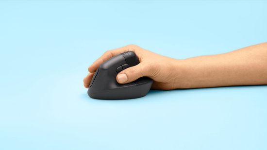 Logitech Lift – Vertikale ergonomische Maus – Für Rechtshänder – Dunkelgrau