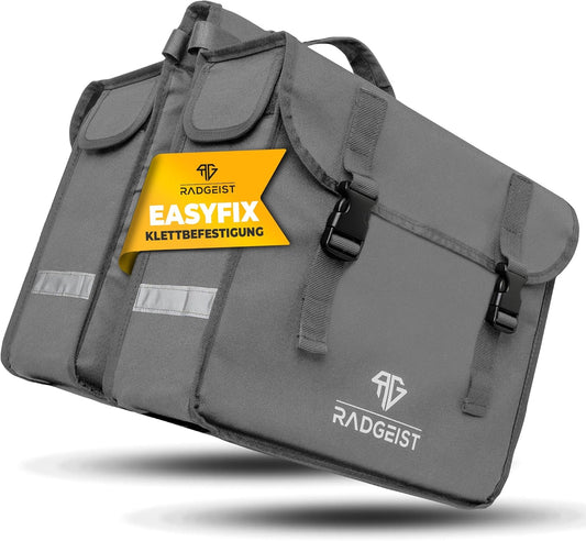 RADGEIST doppelte Fahrradtasche für Gepäckträger I doppelte Fahrradtasche für Fahrrad 30L