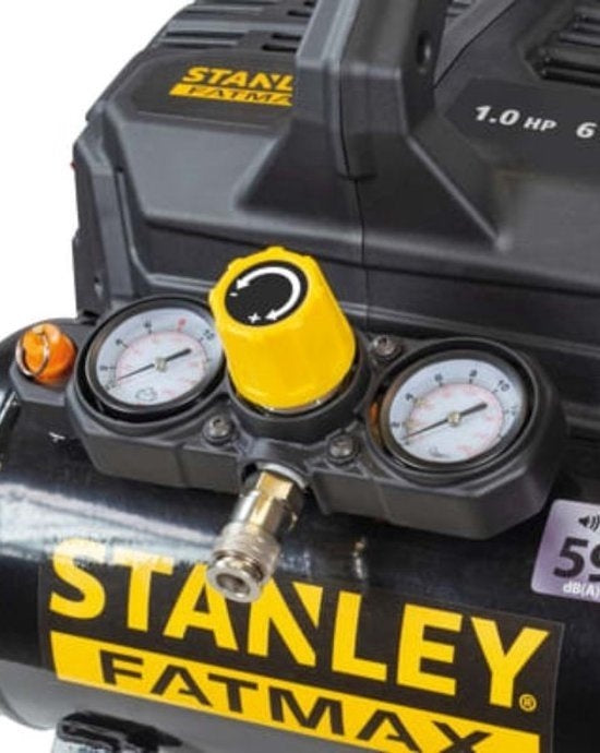 Stanley - DST 101/8/6 FMXCM00 - Kompressor - Luftkompressor - Ölfrei - Max. 59dB - Schwarz