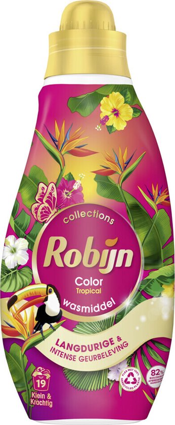Robijn Klein & Krachtig Waschmittel Color Tropical für 19 Waschgänge – 665 ml