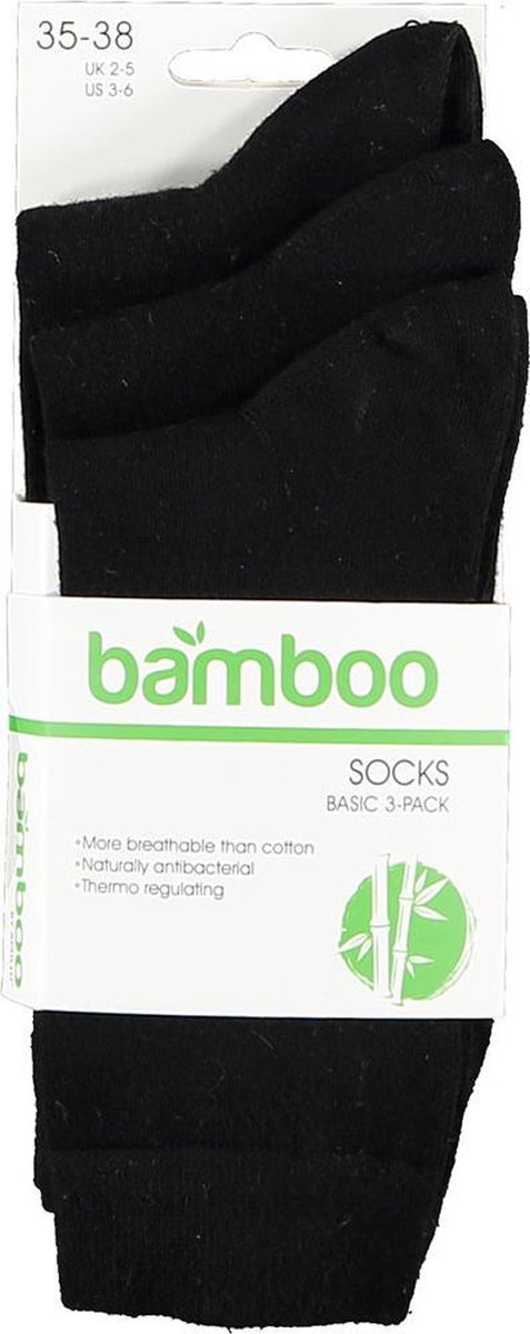 Apollo Bambus-Socken – 3 Paar – Größe 43–46 – Schwarz