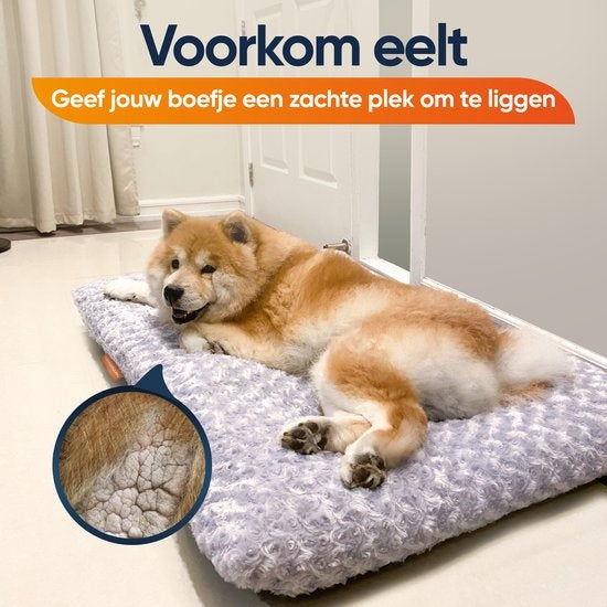 Happysnuts Hundekissen 90 x 60cm - Hundebett - Donut Hundebett - Flauschig - Grau - Waschbar