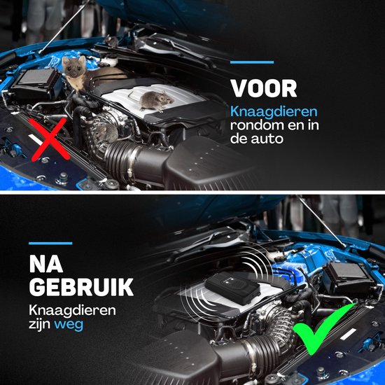 Vulpes Goods® Repellent - Marderabwehr - Schädlingsabwehr - Multifunktionsset Indoor & Outdoor - Batterien, 12V & Autobatterie - Marder, Mäuse & Ratten - Steinmarderabwehr PRO - 2 Stück - inkl. Batterien