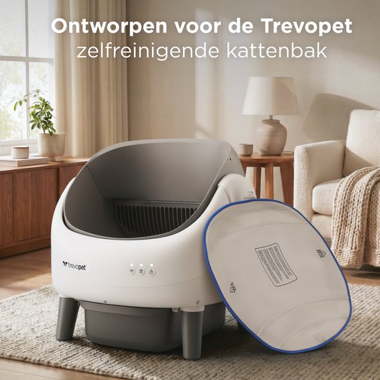TrevoPet® Katzentoilettenmatte – wasserdicht und kratzfest – Innenmatte für automatische Katzentoilette – Schutzmatte – 40 x 37 cm