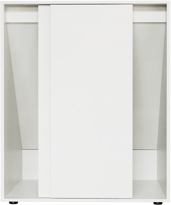 Aufbewahrungsschrank unter der schrägen Wand im Schlafzimmer im Dachgeschoss – Schrank, der an eine Dachschräge passt