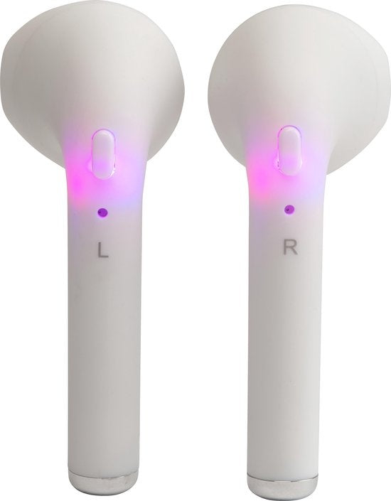 Denver TWE-46 - Ohrhörer - Drahtlos - Drahtlose Ohrhörer - Bluetooth - mit Ladeetui - Freisprecheinrichtung - Sport - Headset - In-Ear - Bluetooth 5.0 - Weiß