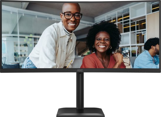 AOC CU34E4C – Gebogener, ultrabreiter Business-Monitor – USB-C 90 W – 5 Jahre Garantie – 34 Zoll