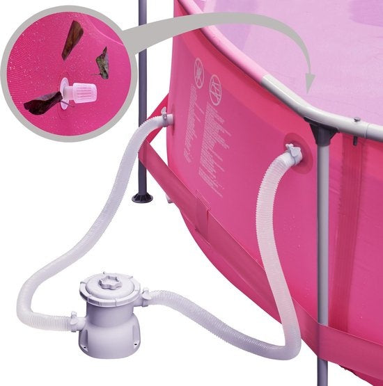 tectake - Schwimmbad - Schwimmbad rund mit Filterpumpe Ã˜ 360 x 76 cm - 403824