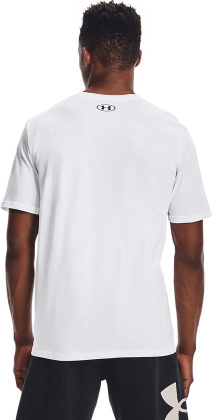 Under Armour UA M SPORTSTYLE LC SS-WHT Herren-Sportshirt – Weiß – Schwarz