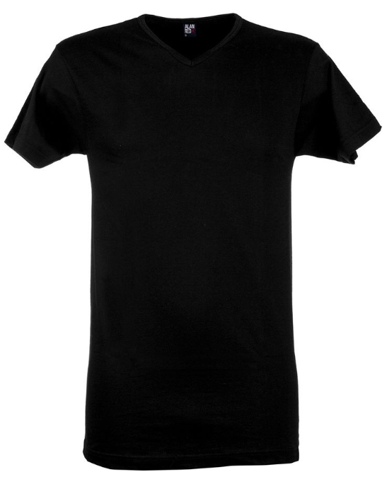 4x Alan Red Basic T-Shirt | Vermont oder Derby - Größe XL - Schwarz/Weiß