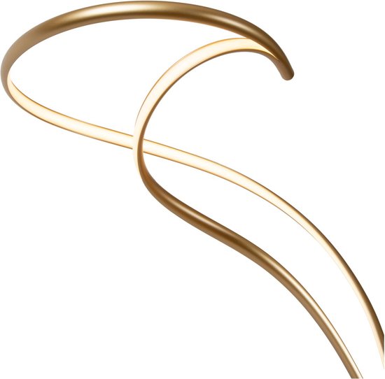 Lucide SARDANA – Stehlampe – Ø 44 cm – LED, dimmbar – 1x28 W, 2700 K – Mattgold / Messing