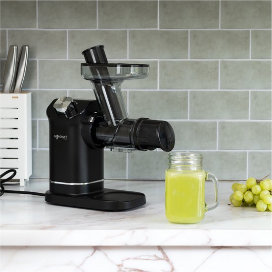 Safecourt Kitchen - Slowjuicer - Entsafter - Gemüse- und Obstpresse - 300ml - Schwarz