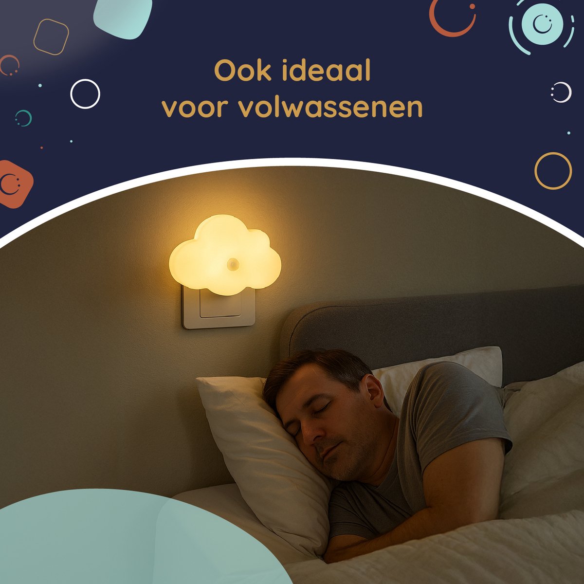 Numsy Lumo Babyzimmer-Nachtlicht - Bewegungssensor - 4 Helligkeitsstufen