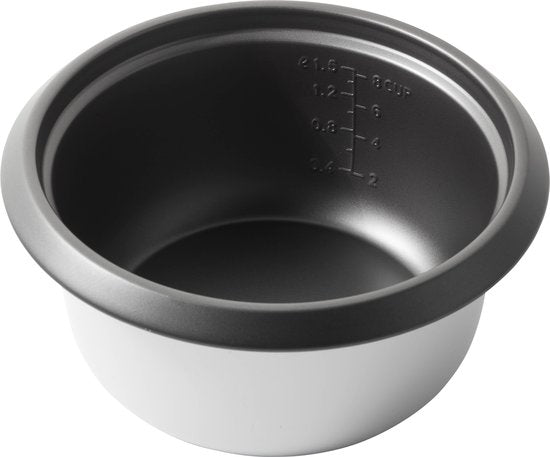 Tomado TRC1501B - Reiskocher - 1,5 Liter Fassungsvermögen - Dämpfeinsatz - Warmhaltefunktion - PFAS-frei - Schwarz