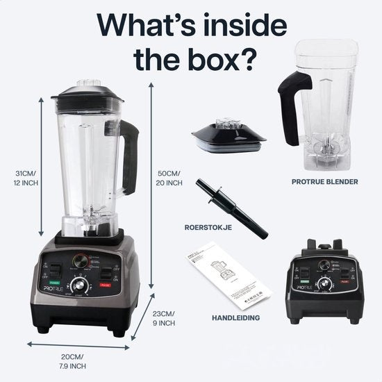 ProTrue - Extreme Blender - Smoothie-Mixer - Fruchtmixer - 2L - 2000W