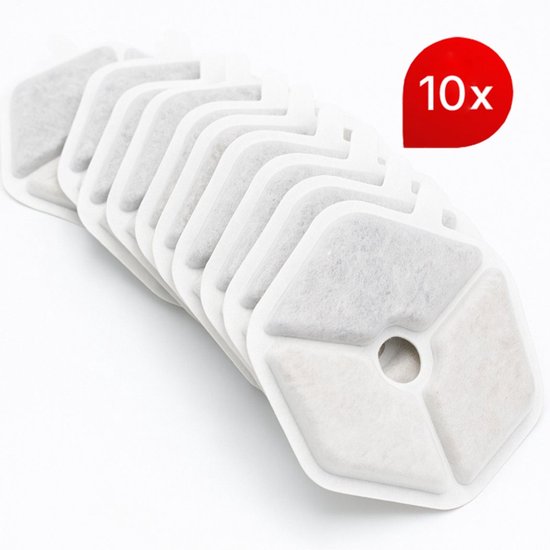 Vivex® Drahtlose Trinkbrunnenfilter - Katzenbrunnenfilter - Premium Qualität - 10 Stück