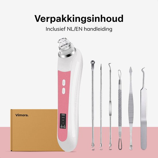 Vimora Mitesser-Entferner - Gesichtsreiniger - Mitesser-Entferner - Pickel-Entfernung - Gesichtsreiniger - Pflege Männer & Frauen - Akne & Pickel - Gesichtspflege-Set - Pure Cleanser