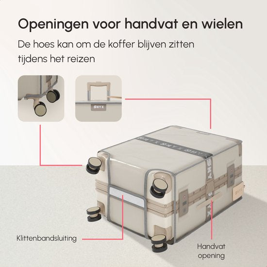 ONYX Kofferhülle 65 l – 28 × 46 × 67 cm – Kofferschutzhülle – Transparent
