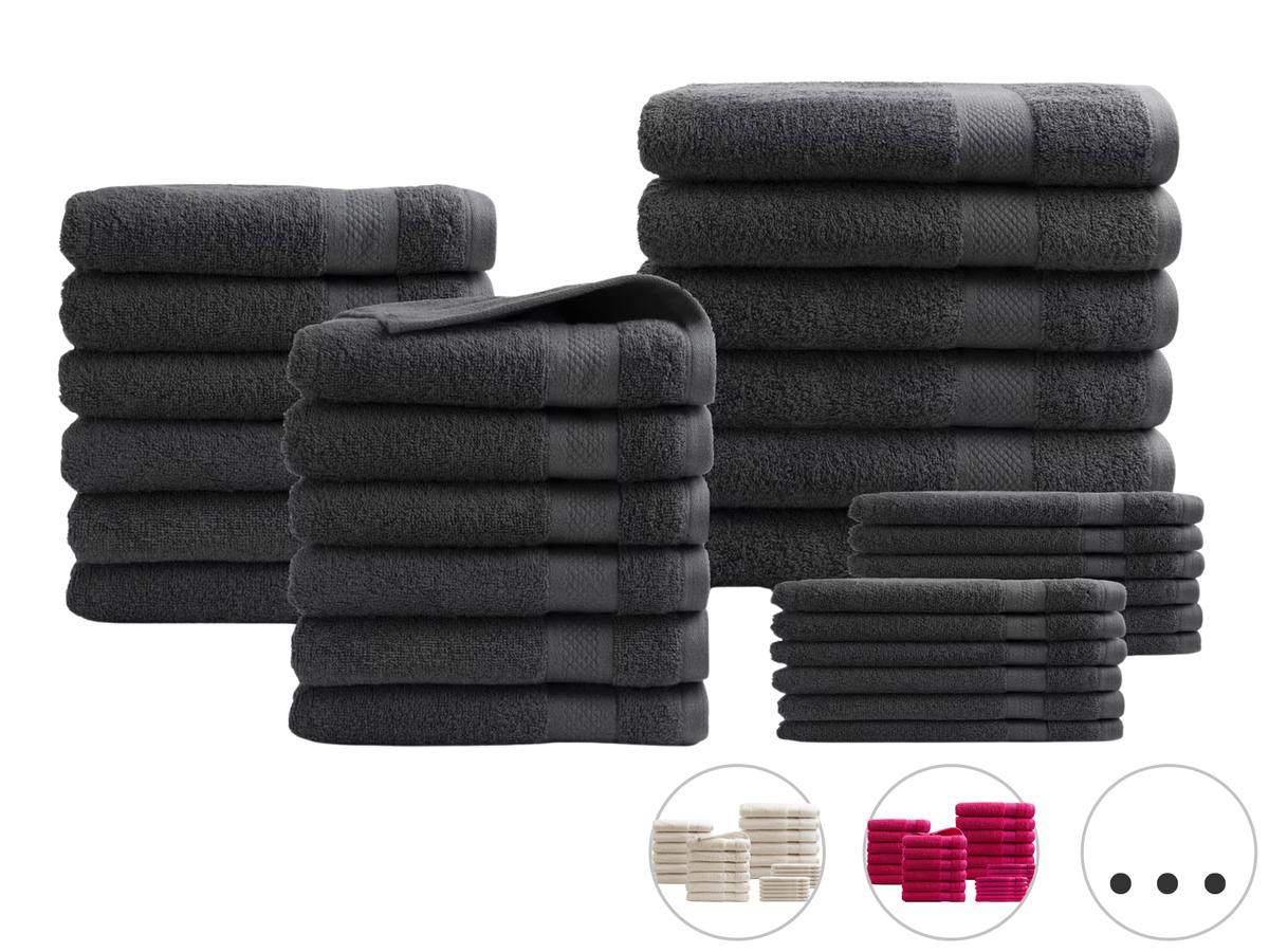 DoubleDry Badtextil-Set Hotel-Kollektion – 30-teilig – 500 g/m² – Bordeaux