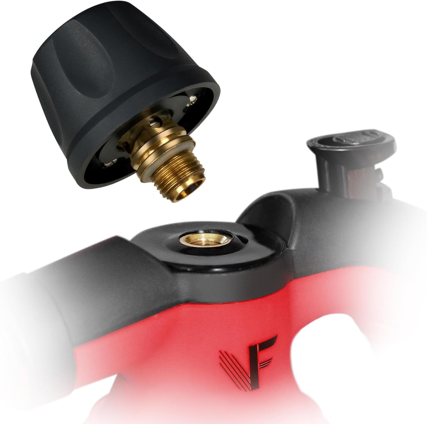 Neighbour's Friend Manueller Dampfreiniger - Mit Dampfregulierung - Inklusive Zubehör - 350ml Tank - Rot