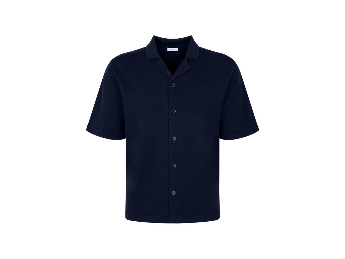 Seidensticker Strickhemd – Deep Navy – Größe M