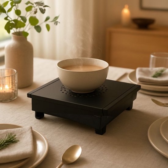 Ceruzo Warmhalteplatte Compact – Rechaud – 1 Teelicht – Schwarz