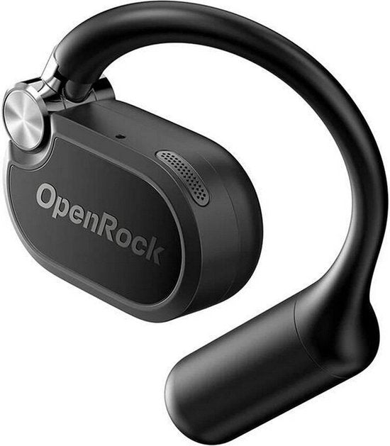 OpenRock – X Black – Kabellose Open-Ear-Kopfhörer – Ohrhörer – Bluetooth – Lange Akkulaufzeit – Geräuschunterdrückung – kabellos – TubeBass™-Technologie