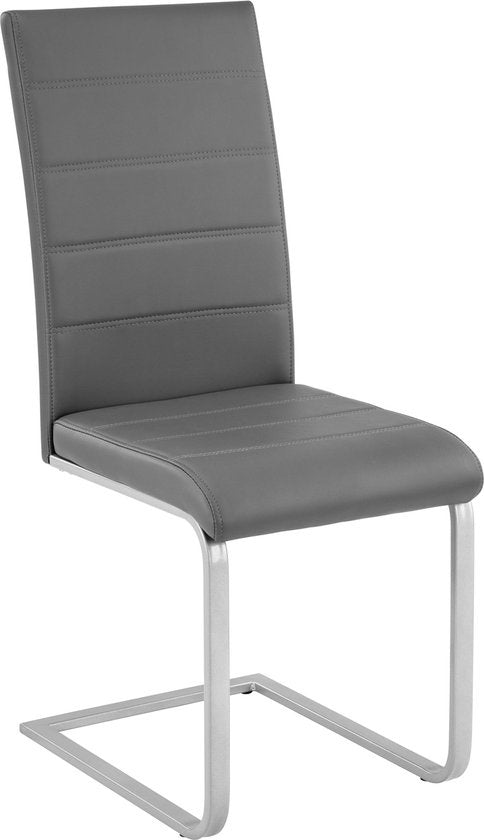 tectake - 2er-Set Esszimmerstühle Bettina grau - 402551