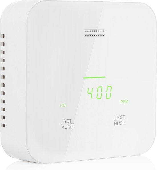 Smartwares FGA-13900 – Luftqualitätsmessgerät für Kohlendioxid – CO₂-Alarm – 85 dB – 3 Sensoren – Sprachansage
