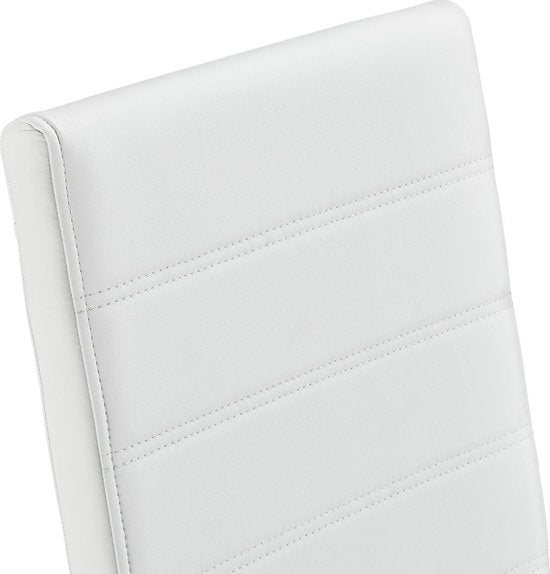 2 Esszimmerstühle / Stuhl - Vegas - Kunstleder - Weiß