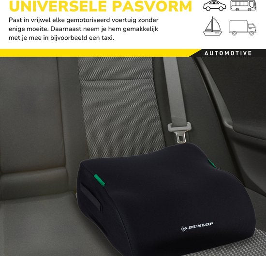 Dunlop Kindersitz Schwarz – Sitzerhöhung – Autositz – Sitzerhöhung für das Auto – Kinder – Autokindersitz – Sitzerhöhung für das Auto
