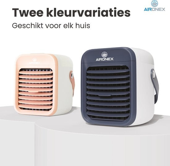 Aironex Tragbarer Luftkühler Blau - bis zu 15 mÂ² - 0.3L Wassertank