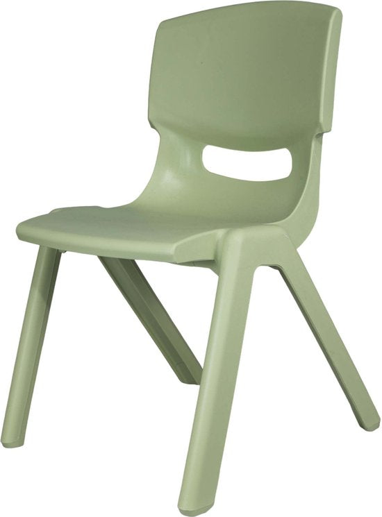 Kinderstuhl aus Kunststoff, Pastellgrün