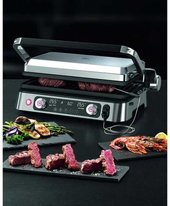 Braun 0X17900007, Schwarz, Edelstahl, Edelstahl, Rechteckig, Knöpfe, Drehknopf, Braten + Grillen, 851 cmÂ²