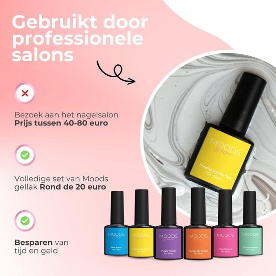 Moods Gellac 6-teiliges Set - Gel-Nagellack - 8ML - Rio Vibes Edition - Gellac - Nägel - Gel Polish Starter Pack - Sommerfarben