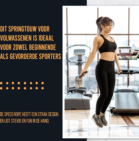 FitBoostR Verstellbares Springseil für Erwachsene – Professionelles Speedrope für Fitness, Boxen und Crossfit – 3 Meter
