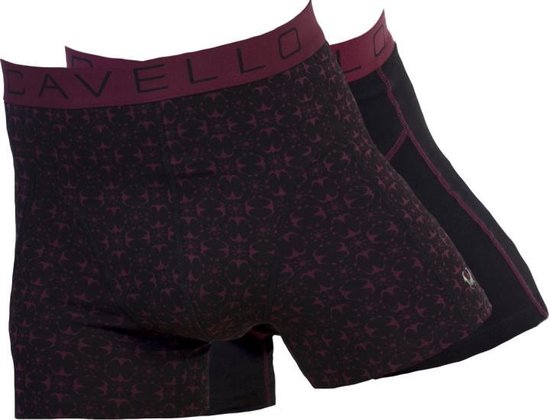 Cavello – 2er-Pack Boxershorts Bordeaux - Größe S
