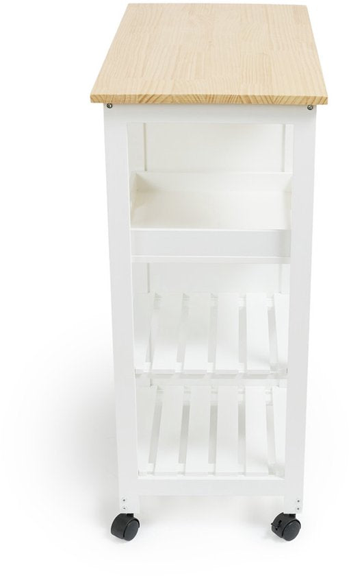 Lifa Living Küchenwagen Sophie - Räder - Servierwagen - Weiß - 67x37x84(LxBxH)