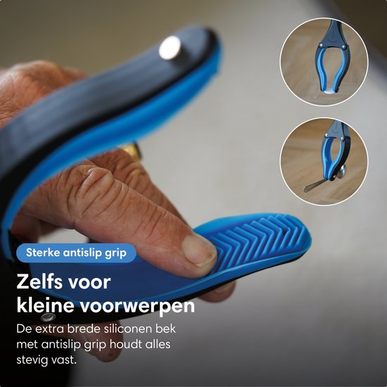 Safe Age® Greifer für Senioren – Müllgreifer – Extra lang 90 cm – Zusammenklappbar – mit um 360° drehbarem Kopf und Magnet
