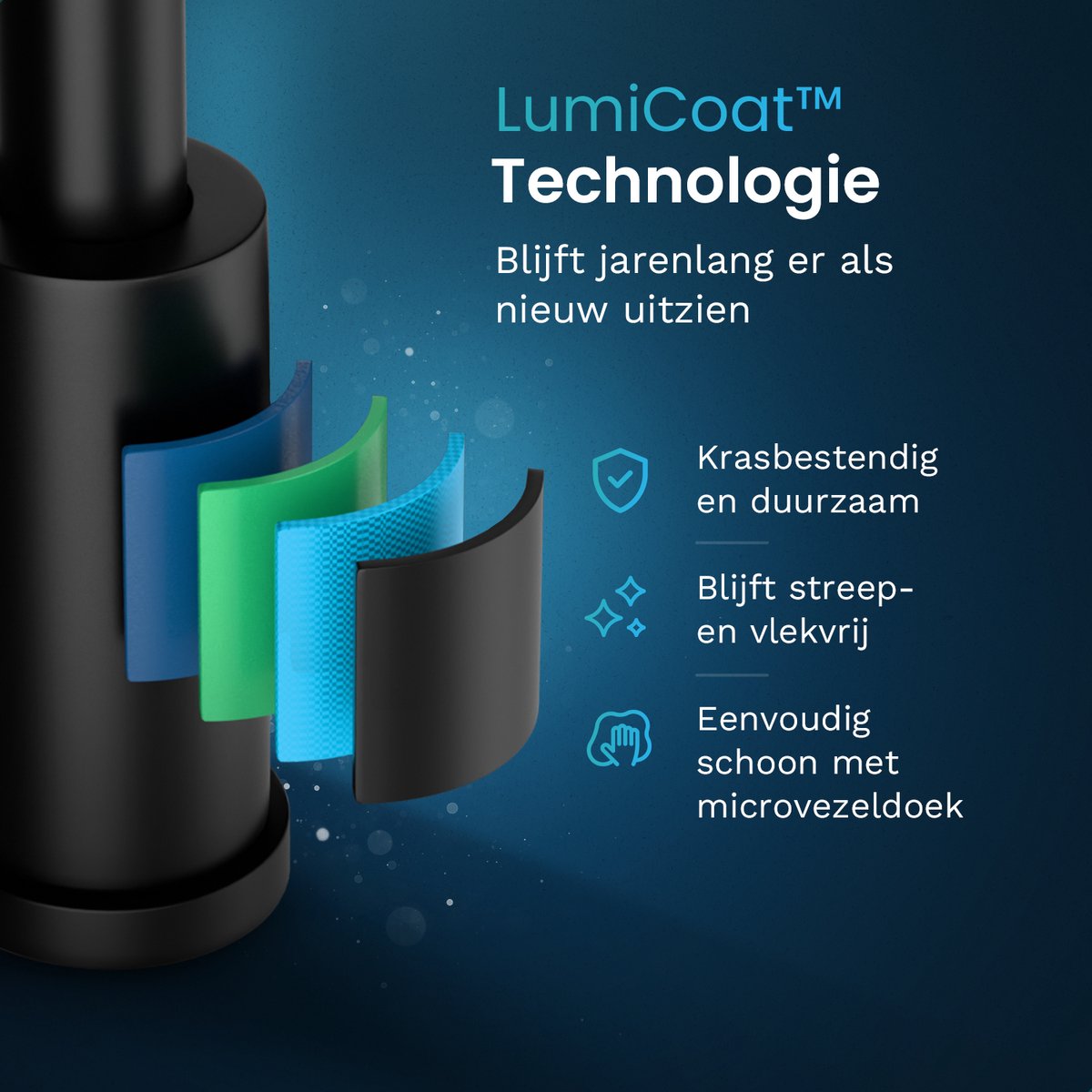 Mirlux Waschtischarmatur Schwarz 24,5 × 17 × 5 cm - Mischbatterie Bad für Kalt- und Warmwasser