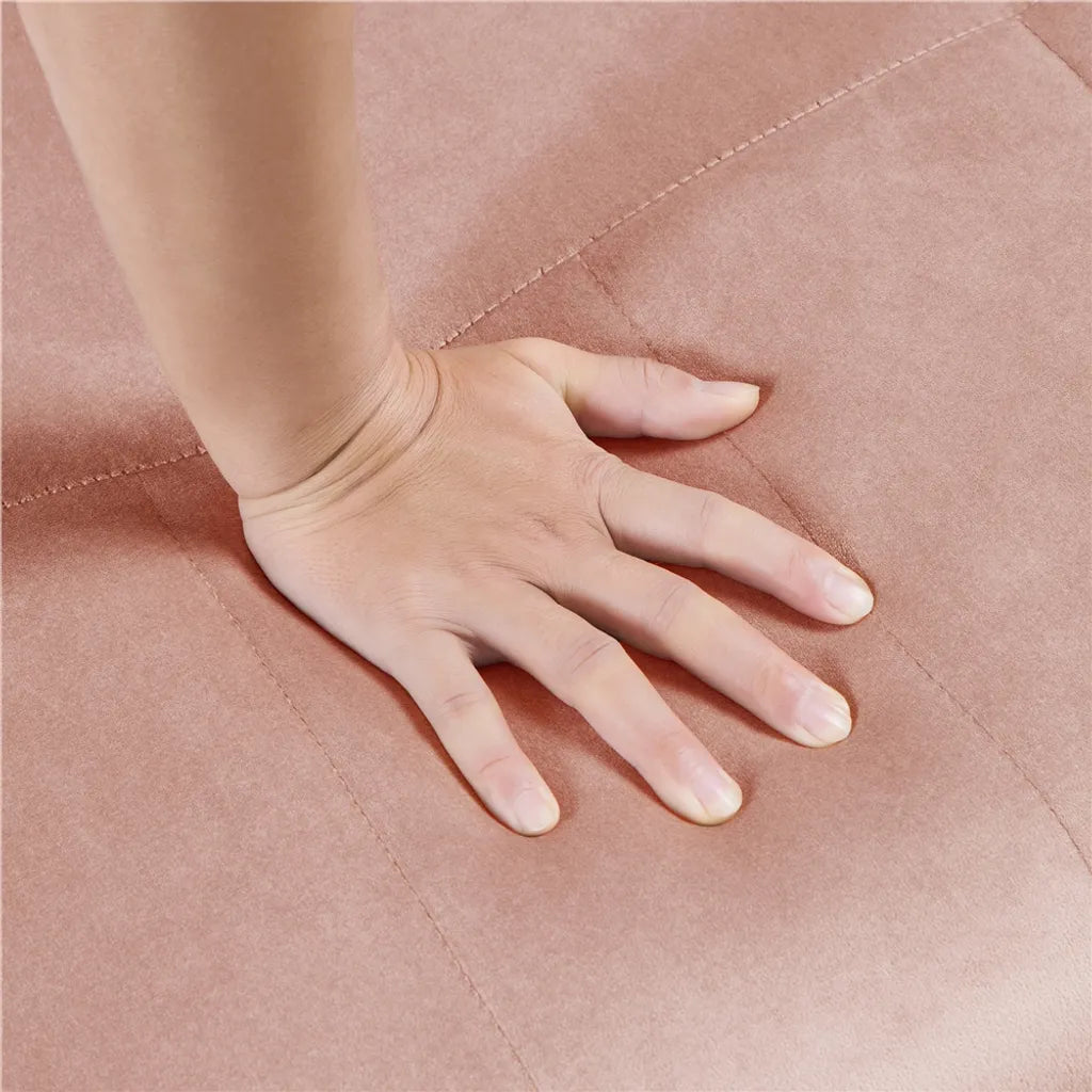 Yaheetech 2-Sitzer-Sofa mit Armlehnen und 2 Lendenkissen – Rosa – 143,5 x 71,5 x 75,5 cm