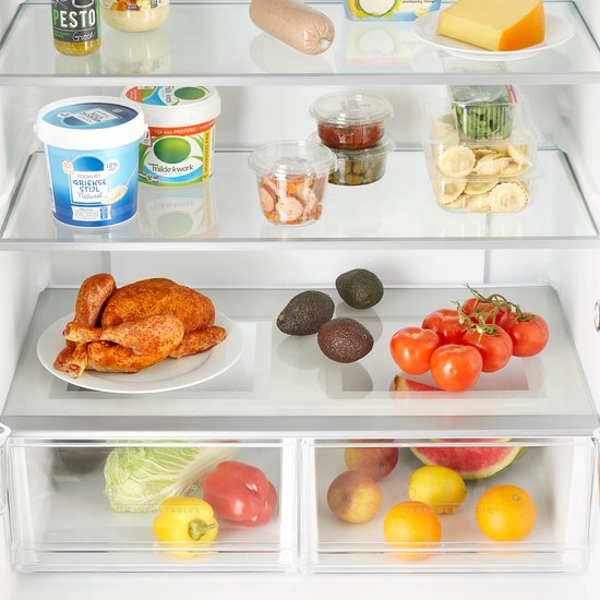 Inventum SKV4178B No Frost energieeffizienter amerikanischer Kühlschrank - 474 Liter - Digitales Display - Super-Gefrieren - Super-Kühlen - Frische-Schublade - 4 Türen - Schwarz