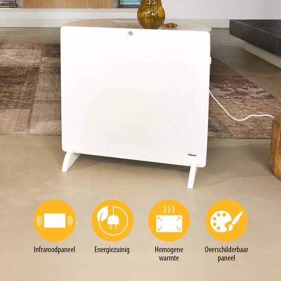 Tristar KA-5090 Infrarot-Flächenheizung – 425 Watt – Einstellbarer Thermostat – IP44 spritzwassergeschützt – Weiß