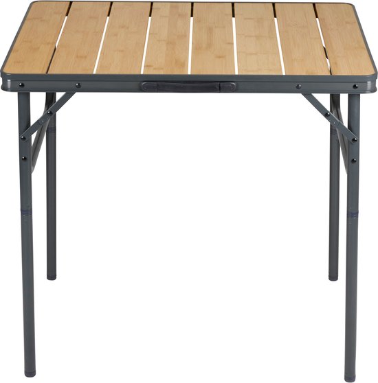 Campe Active Campingtisch zusammenklappbar - Klapptisch - Klapptisch - Klapptisch - höhenverstellbar- 75 x 55 x 31 - 71 cm - Bambus und Aluminium